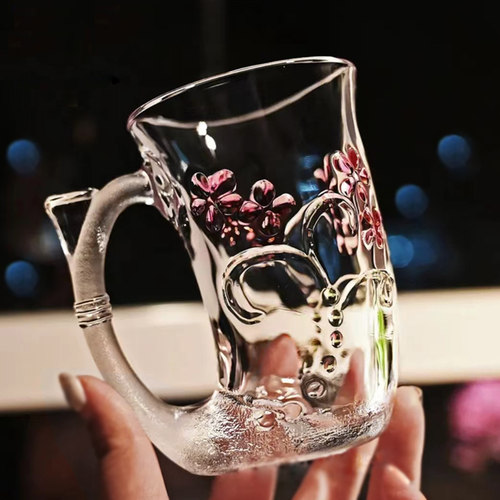 美人鱼玻璃杯日式水杯