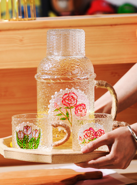 复古冷水壶耐高温家用高硼硅玻璃水杯子扎壶大容量凉水壶茶壶套装