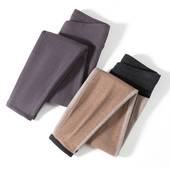 意大莱女士冬季 5779 高腰加绒加厚2层双层贴护七特保暖裤