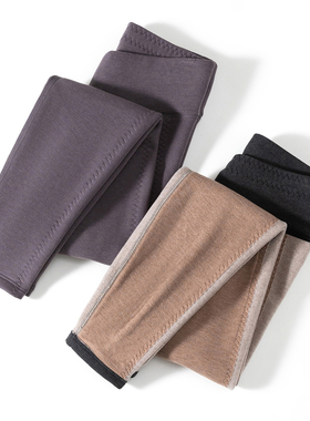 意大莱女士冬季高腰加绒加厚2层羊毛羊绒蛋白贴护七特保暖裤5779