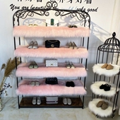 白色毛毛垫长毛绒桌布毛毛垫展台地毯窗台飘窗垫子橱窗展示柜铺垫