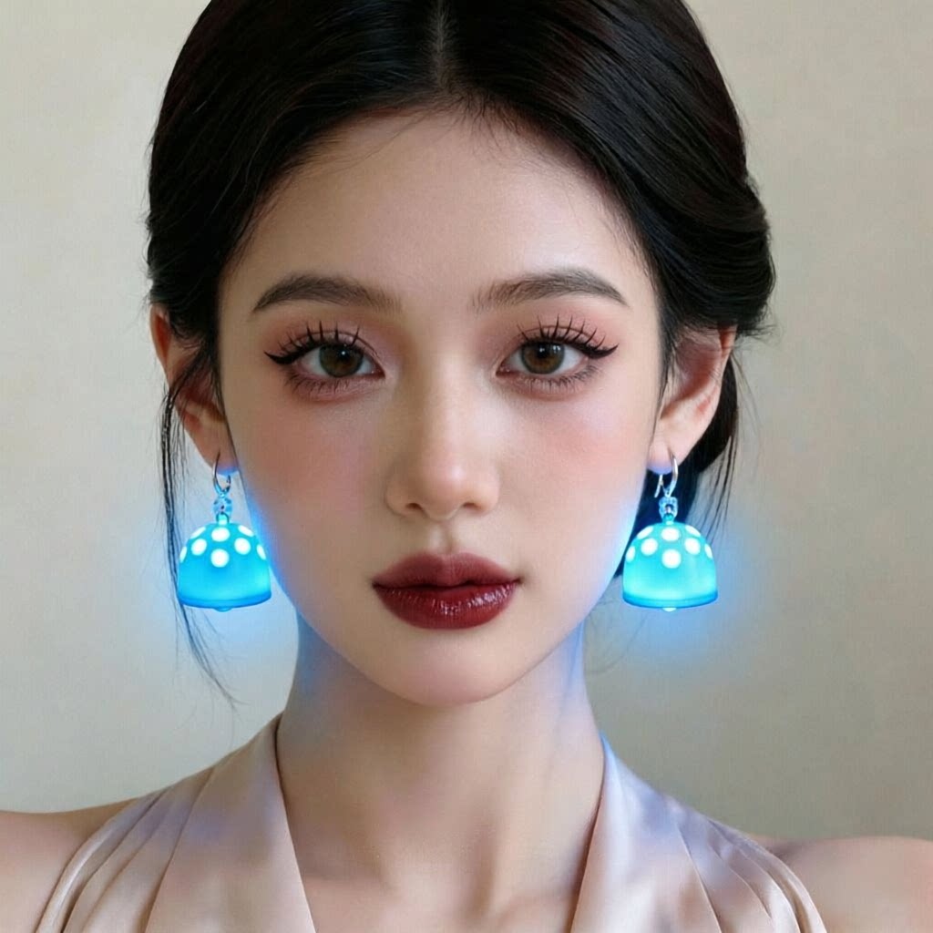 发光耳环独特设计夜光聚会手工制耳环