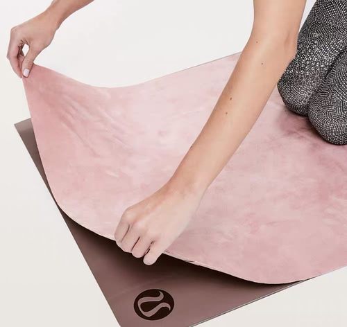 lulu瑜伽垫铺巾印花便携折叠铺巾