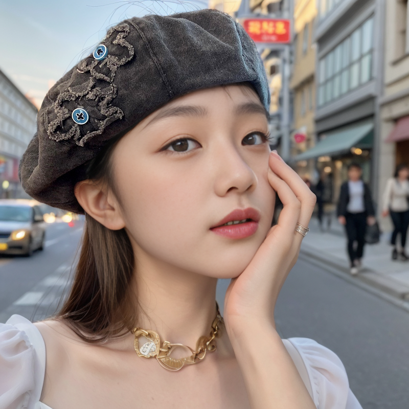 小众甜酷风水洗做旧牛仔