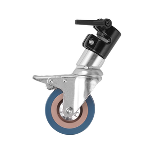 Selens/喜乐仕摄影灯架魔术腿万向轮C型灯架脚架滑轮25mm管径不锈钢灯架轮子顶灯横杆三脚架轮杆脚架横臂脚轮