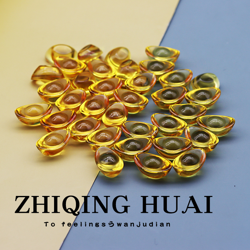微缩古代金元宝透明版过家家玩具