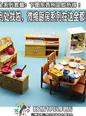 包邮微缩迷你家具厨房全冰箱炉灶