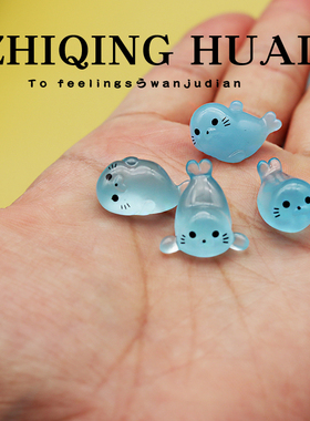 独立盲袋超级迷你小海豹海洋生物模型海狮可爱夜光版公仔玩具礼物