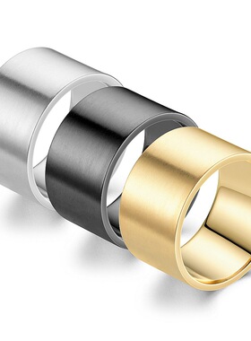 12mm超宽版钛钢戒指素面