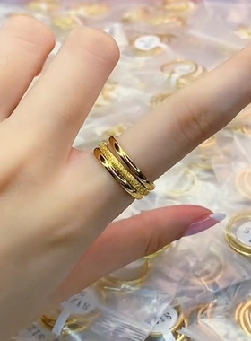 韩版三生三世磨砂小素圈戒指女