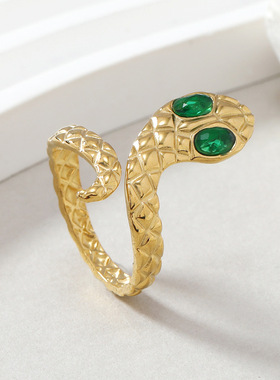 夸张个性不锈钢饰品油压蛇形