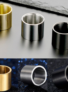 18mm宽版钛钢士戒指钛钢