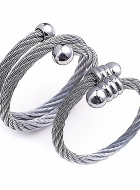 钢丝绳戒指不锈钢编织钢丝焊钢