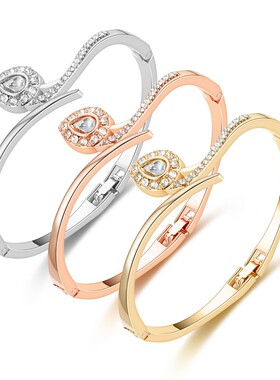 ing桃心开口手镯欧美小众