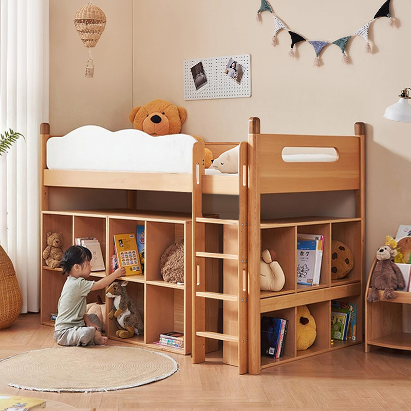 实木儿童半高床小户型组合床