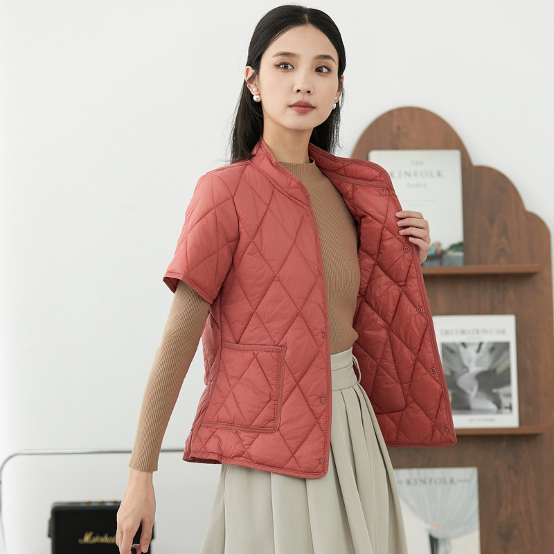衫宣羽绒棉短款百搭修身棉服