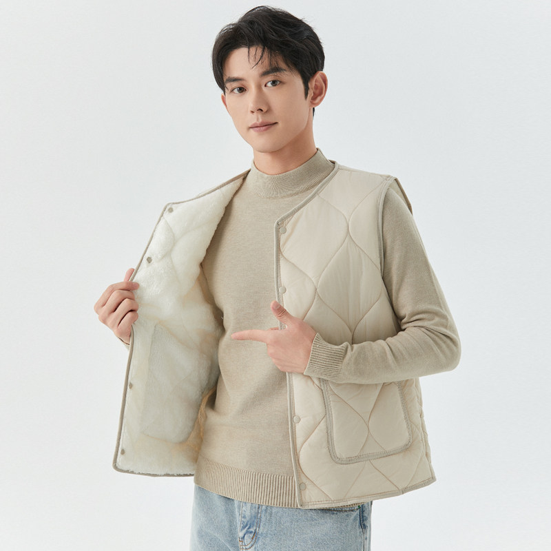 羽绒棉马甲男加绒保暖背心内胆打底内穿坎肩秋冬季中老年青年外套,男装,背心,淘宝优惠券,粉丝福利购,淘宝优惠卷
