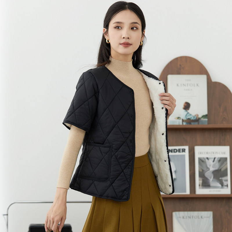 羽绒棉短款百搭修身棉服