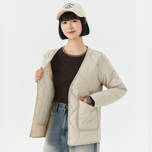 棉衣女轻薄内穿小棉袄羽绒棉内胆医护防寒打底大V领时尚保暖棉服