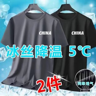 迈宿冰丝t恤男短袖2026新款透气速干半袖男款夏季运动衣服上衣男
