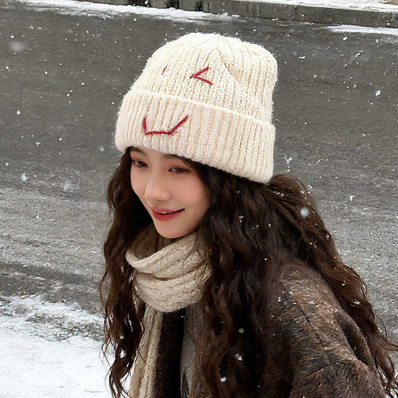 2025新款帽子女秋冬季针织帽加厚保暖毛线帽甜美可爱百搭时尚冷帽