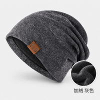 Black hats for men, autumn and winter, woolen hats, cold hats, headscarves, headscarves, knitted hats, warm pile hats for men thumbnail 5
