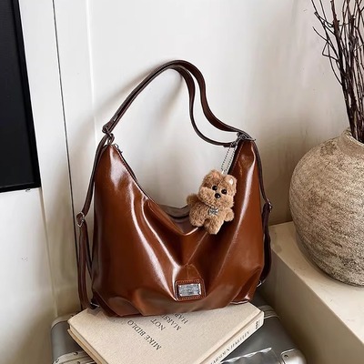 单肩包女式2025新款高级感手提包包小众轻奢双肩大容量通勤托特包