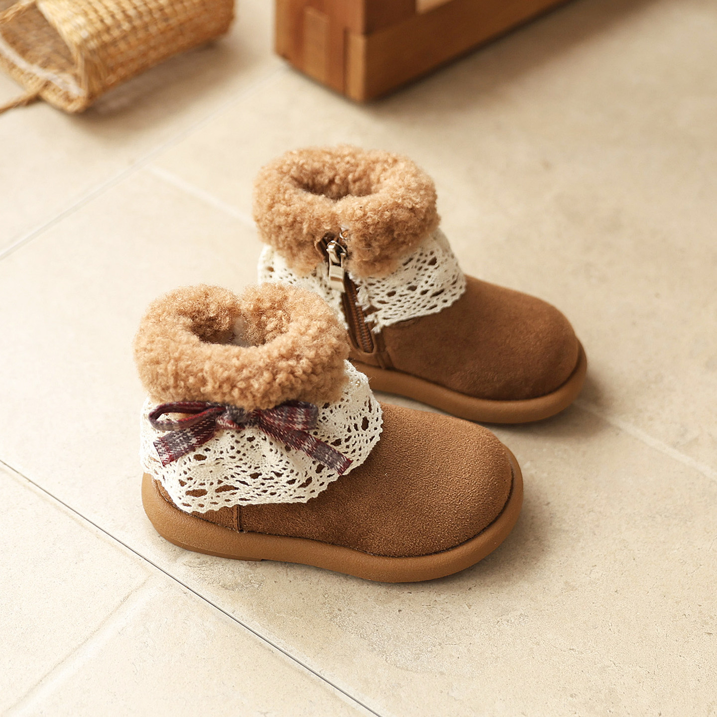 儿童冬款雪地靴女童靴子2025冬季新款女孩棉鞋宝宝加绒保暖二棉鞋,童鞋/婴儿鞋/亲子鞋,棉靴,淘宝优惠券,粉丝福利购,淘宝优惠卷