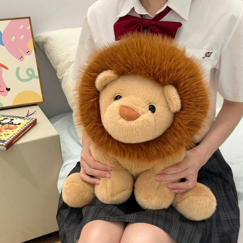 可爱炸毛小狮子玩偶睡觉抱枕公仔毛绒玩具儿童布娃娃送女生日礼物