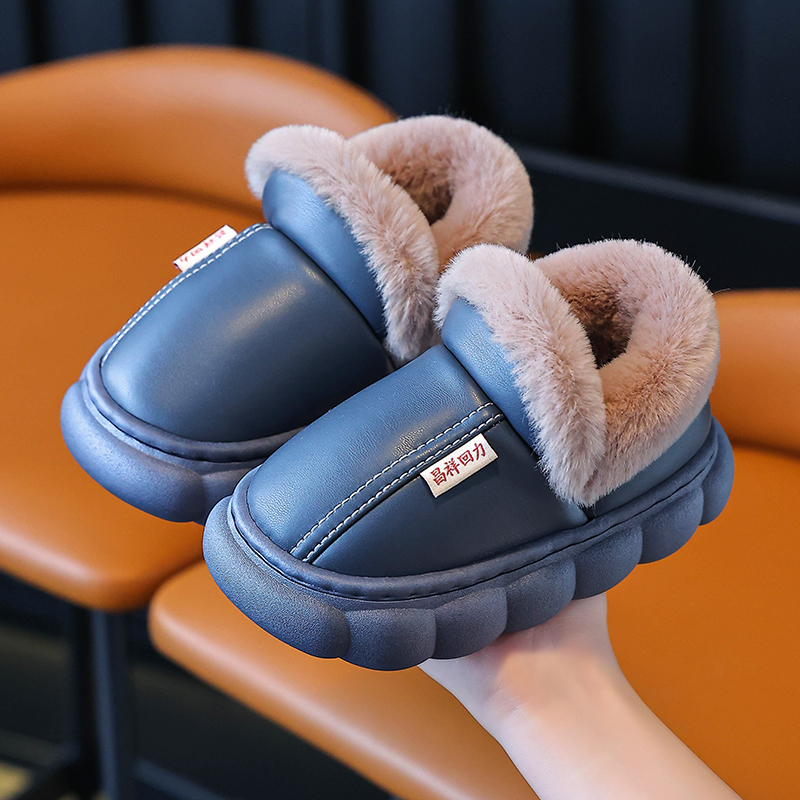 男童棉鞋2025新款冬季儿童室内加绒保暖防水宝宝家居包跟女孩棉拖