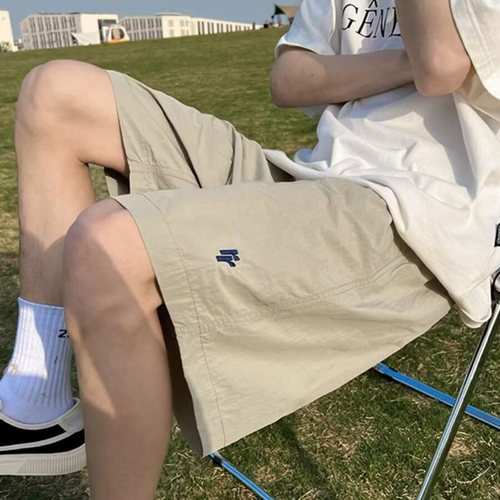 冰丝速干短裤男夏季薄款2026新款潮牌裤子休闲宽松跑步运动五分裤