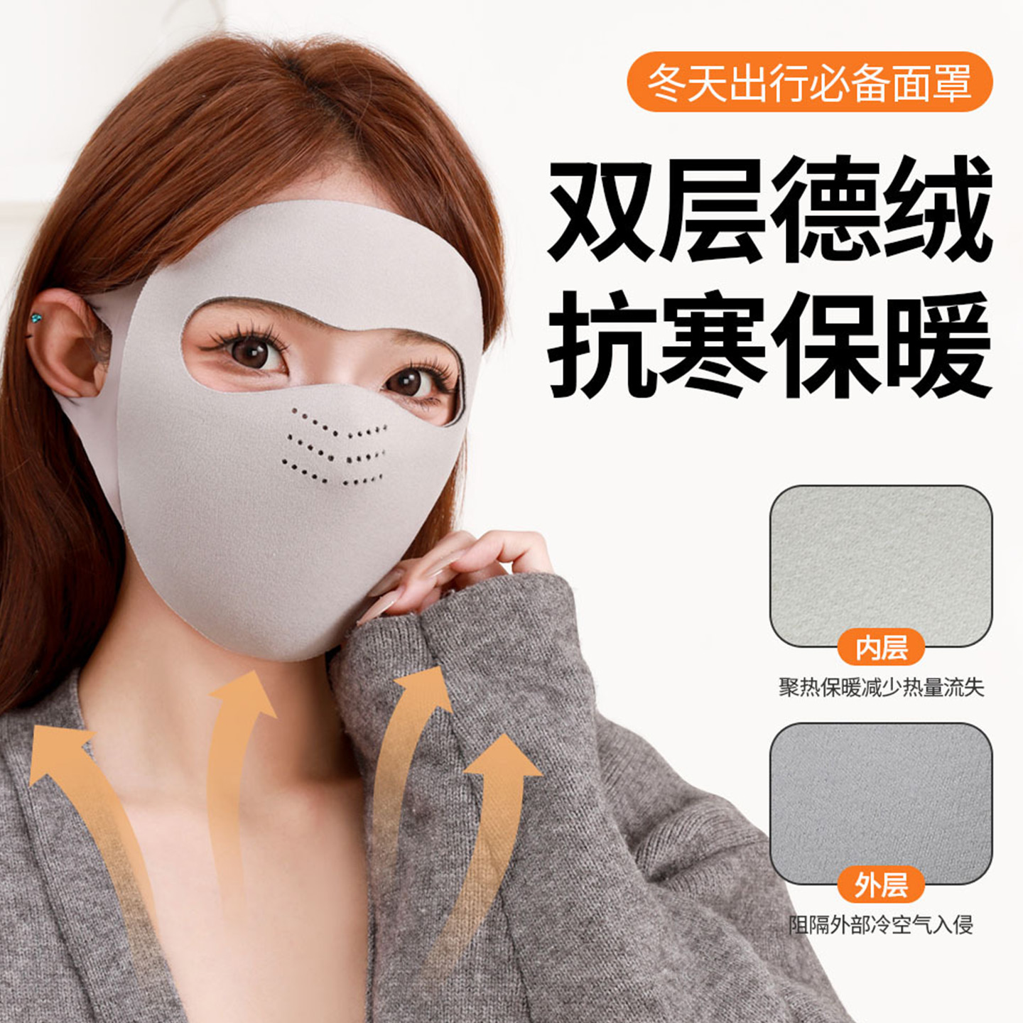 全脸保暖面罩2025年新款脸基尼冬天防风防寒面罩户外骑行男女口罩