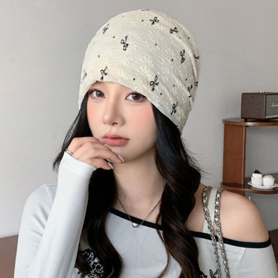 月子帽秋睡帽睡觉专用可戴女空调房防风帽子产妇冷帽大头围堆堆帽
