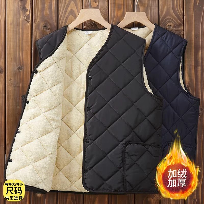 中老年人棉马甲男士2025冬季新款加绒加厚口袋坎肩爷爷保暖棉背心,男装,常规马甲,淘宝优惠券,粉丝福利购,淘宝优惠卷
