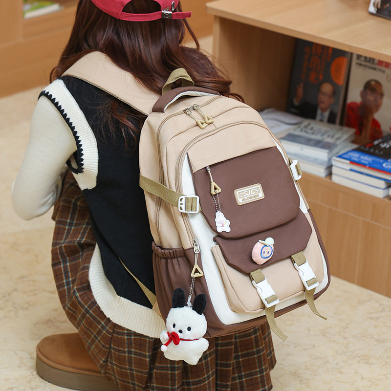 书包女韩版高中日系大容量百搭小学生双肩包初中生中学生简约背包