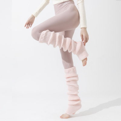 瑜伽袜套过膝长筒袜秋冬加厚保暖针织大腿袜护膝盖腿套加长堆堆袜