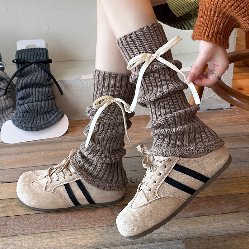 美拉德风堆堆袜套女秋冬季加厚保暖长筒袜子日系复古jk小腿袜腿套