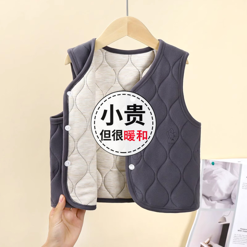 儿童马甲冬季新款男童夹棉女童加厚保暖内胆校服神器棉衣内搭童装