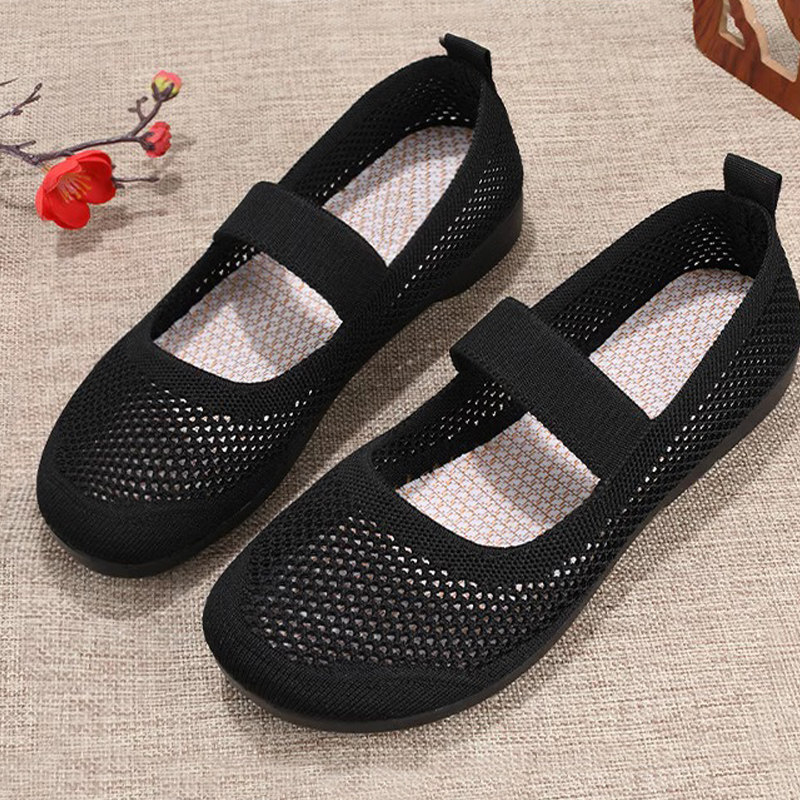 夏季老北京布鞋女网鞋透气网面运动休闲妈妈鞋中老年网眼舒适鞋子