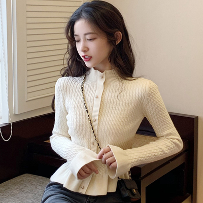 东莞大朗不起球桐乡毛衣针织开衫外套秋冬广州十三行女装欧货高端