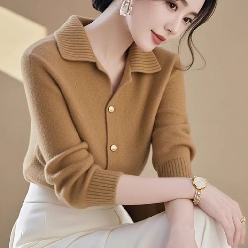 大朗高端羊衫不起球针织开衫长袖大朗毛衣工厂直销秋冬旗舰店外套