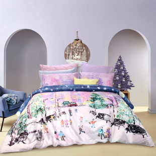 自然怡家/Natural Home卡通少女心轻奢高端四件套纯棉全棉床笠款