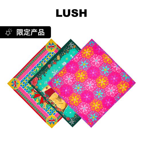 LUSH岚舒官方正品 70cm*70cm环保多用巾丝巾装饰礼物 圣诞节限定