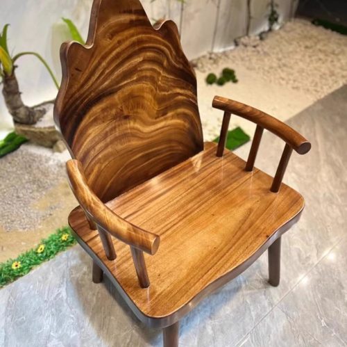 南美胡桃木靠山椅主人椅新中式茶桌椅奥坎圈椅官帽椅禅椅靠背椅子