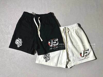 TTWOLVES狼头男女同款全棉水洗毛圈宽松版型健身运动短裤D447