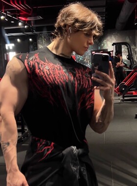 TTWOLVES定织超柔软水洗全棉宽松透气哥特风无袖坎肩男女同款D57