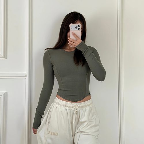 TTWOLVES长袖女士紧身透气T恤