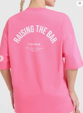 TTWOLVESCLUB超柔软水洗宽松落肩女士定染全棉健身运动短袖C72