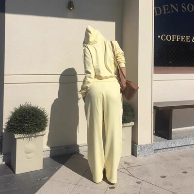 女士健身运动卫衣卫裤套i装