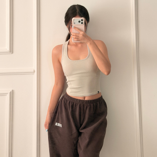 TTWOLVES超舒适好穿Mellow 复古螺纹女士健身运动背心C60 Rib美式